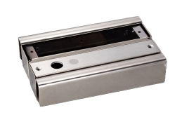 UB-300DX Pinta-asennuskotelo lasiovelle, solenoidilukolle DX-300, ruostumaton teräs