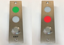 MV-250P LED indicator light with exit button, for surface mounting